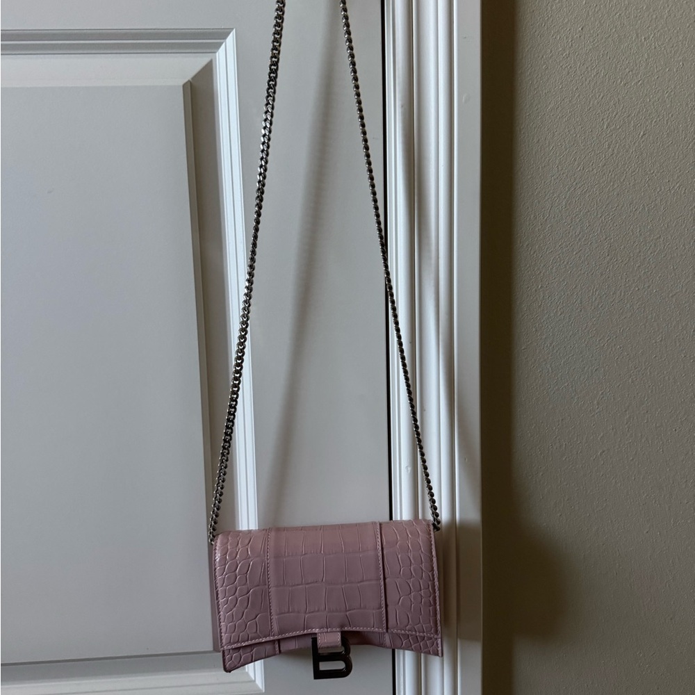 Balenciaga Pink Croc-Embossed Women's Bag - Picture 5 of 12